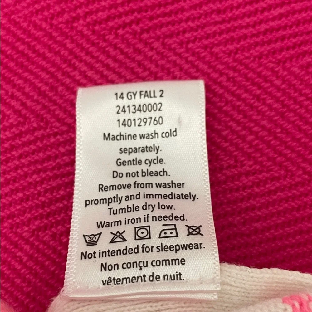 Gymboree Pink and White Striped Dress with Deer Design